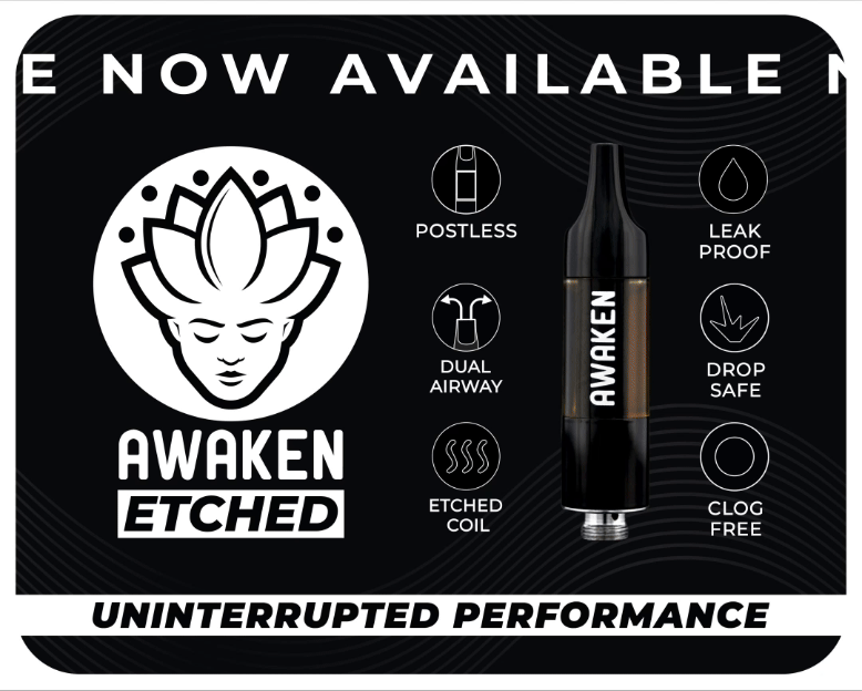 Awaken® Vape Etched Cartridges 1ml - Bio-Diesel (Sativa)