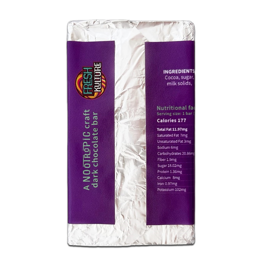 Trippy Nootropic Craft Chocolate Bars 35g - Dark Chocolate