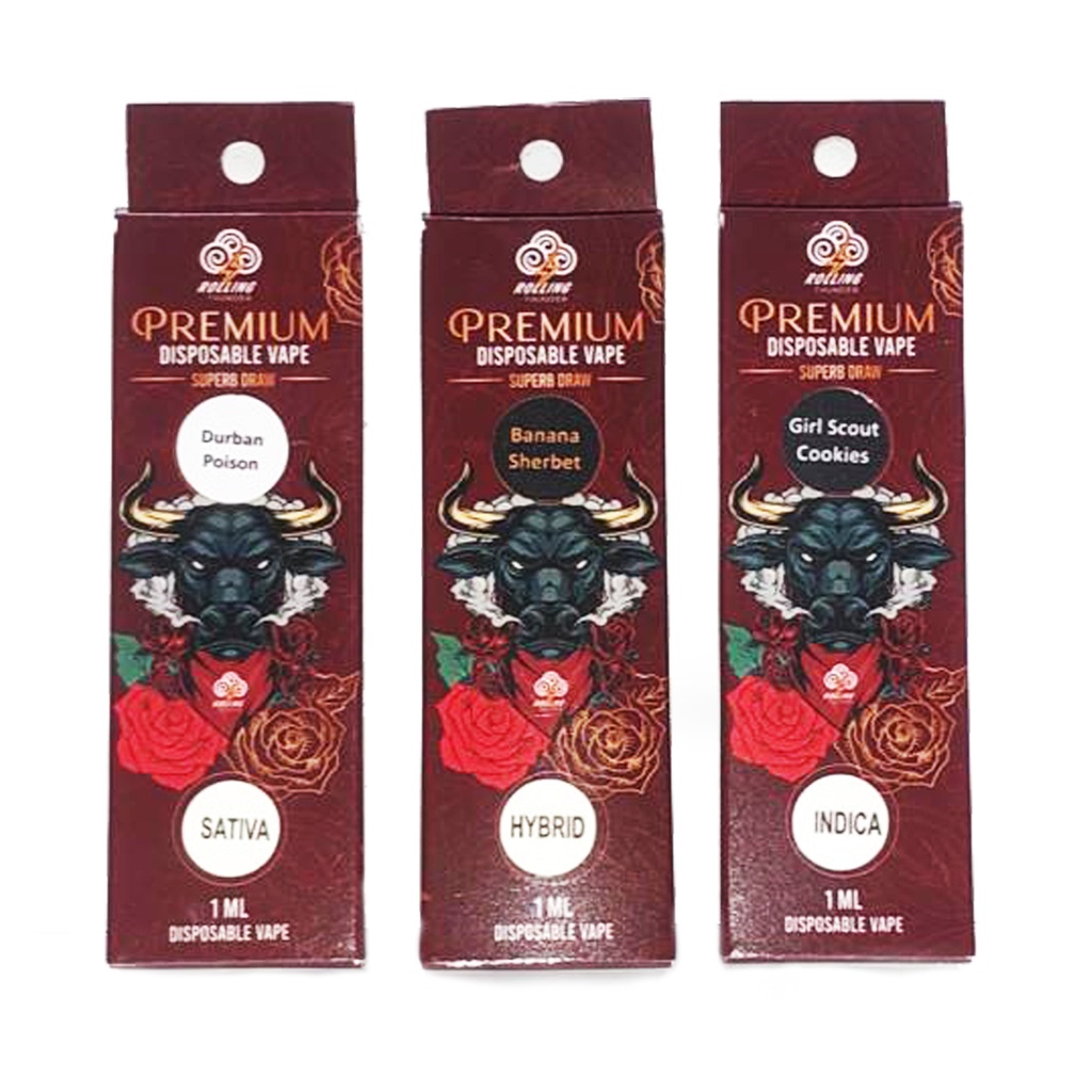 Rolling Thunder Disposable Vape 1ml - Strawberry Cough (Sativa)