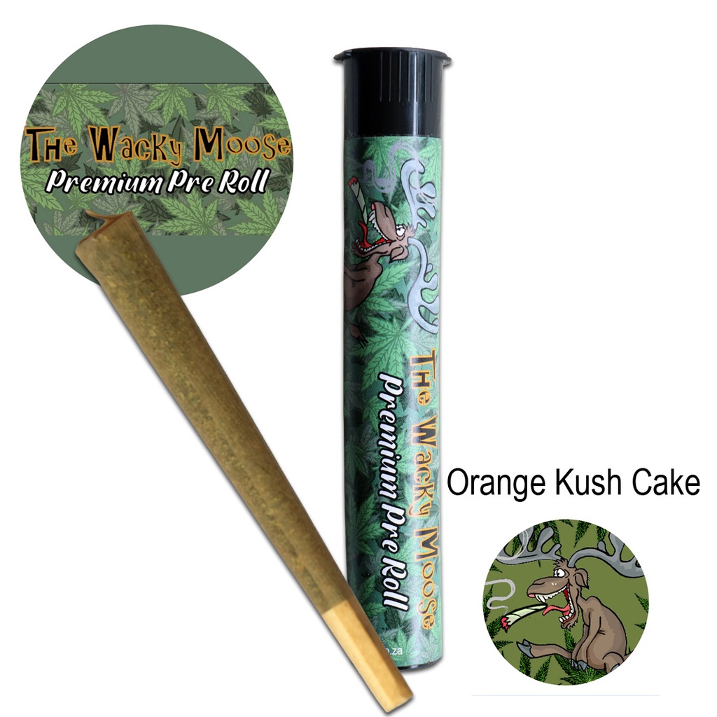 Wacky Moose Premium Pre-Rolls - Kingsize - Indoor - Orange Kush Cake (Indica)