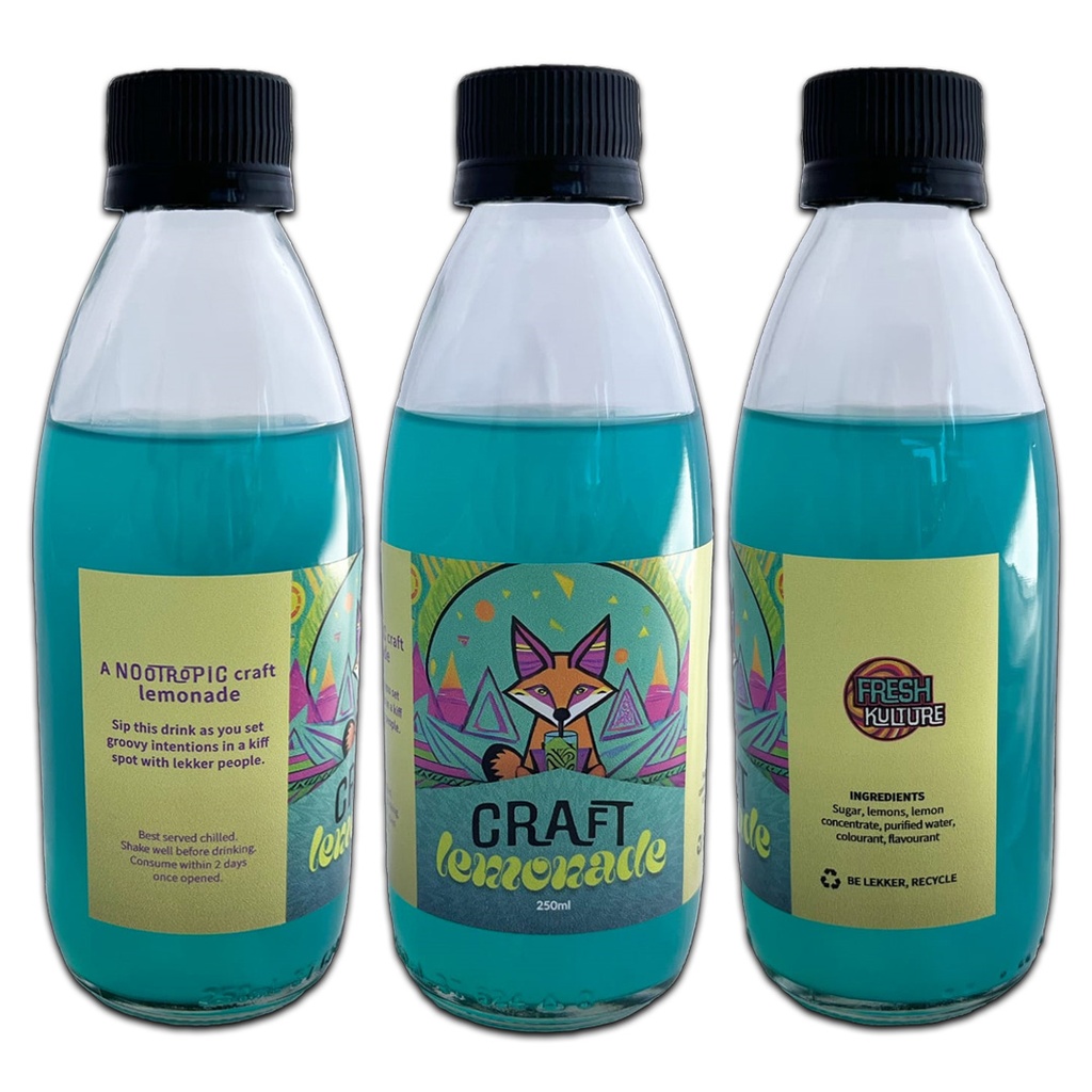 Trippy Nootropic Craft Beverage 230ml - Lemonade 2000mg x 6 (6-Pack)