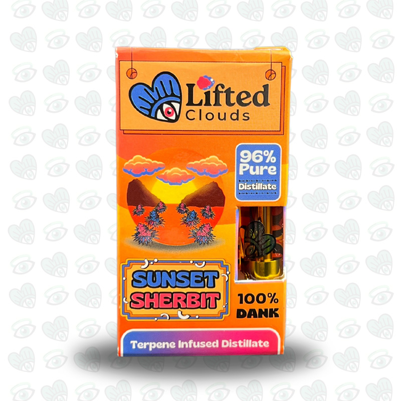 Lifted Distillate Vape Cart 1ml - Sunset Sherbet (Indica)