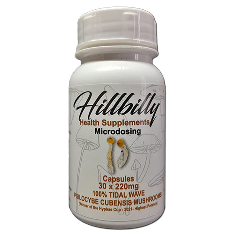Hillbilly Psilocybin Microdosing Capsules (Tidal Wave) 30's (220mg)